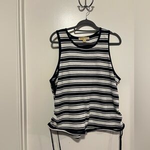 Michael Kors Navy and White Striped Tank Top